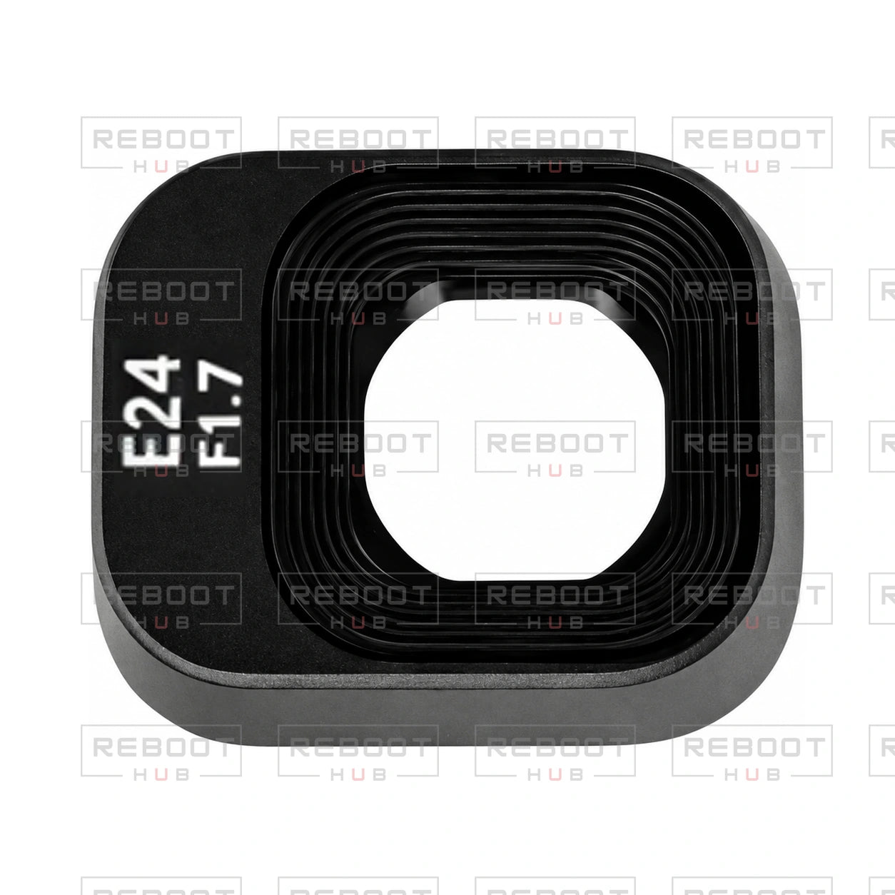 OEM-pulled DJI Mini 3 Pro Camera Lens Frame on white with Reboot Hub watermark overlay