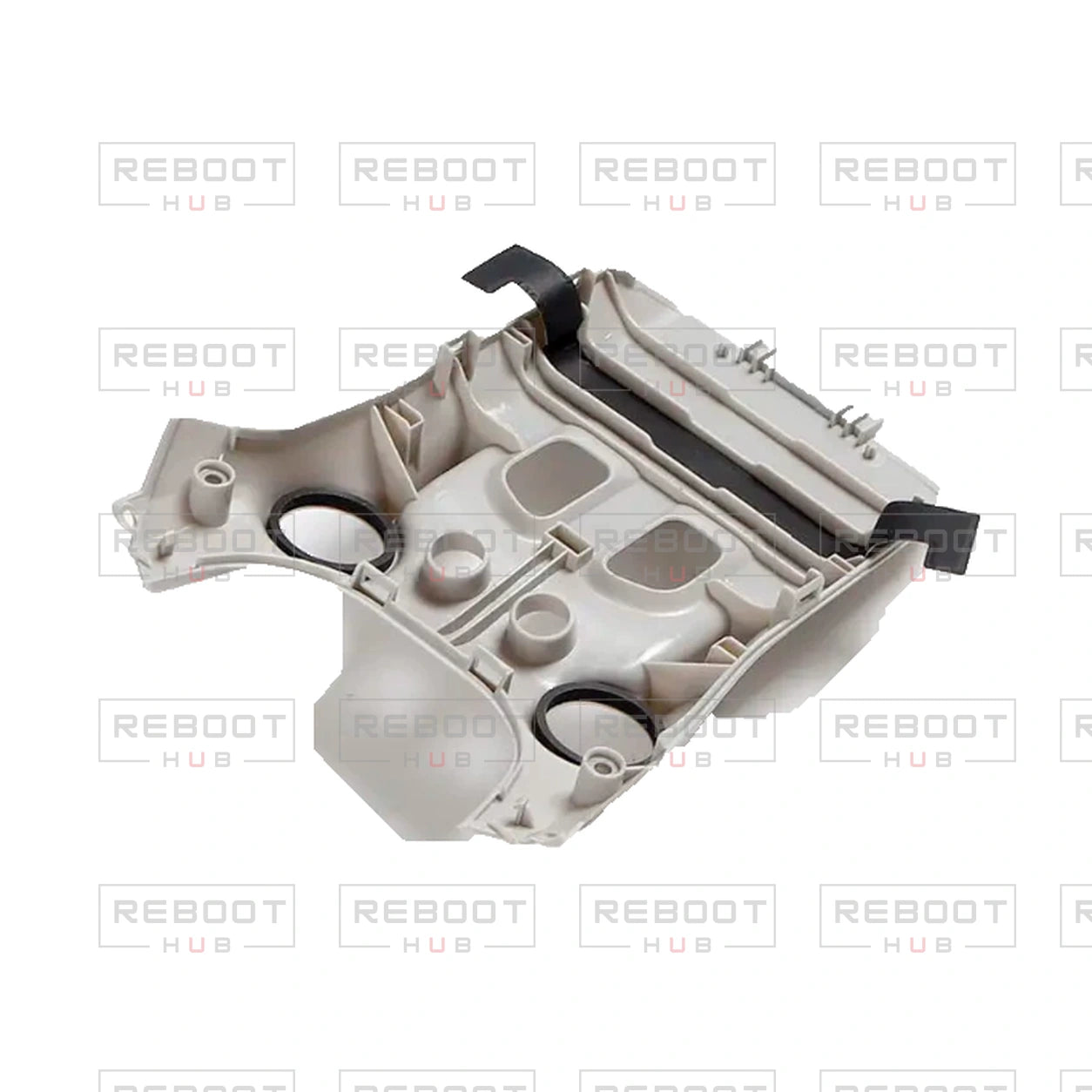 OEM-pulled DJI Mini 3 Pro Bottom Shell on white with Reboot Hub watermark overlay