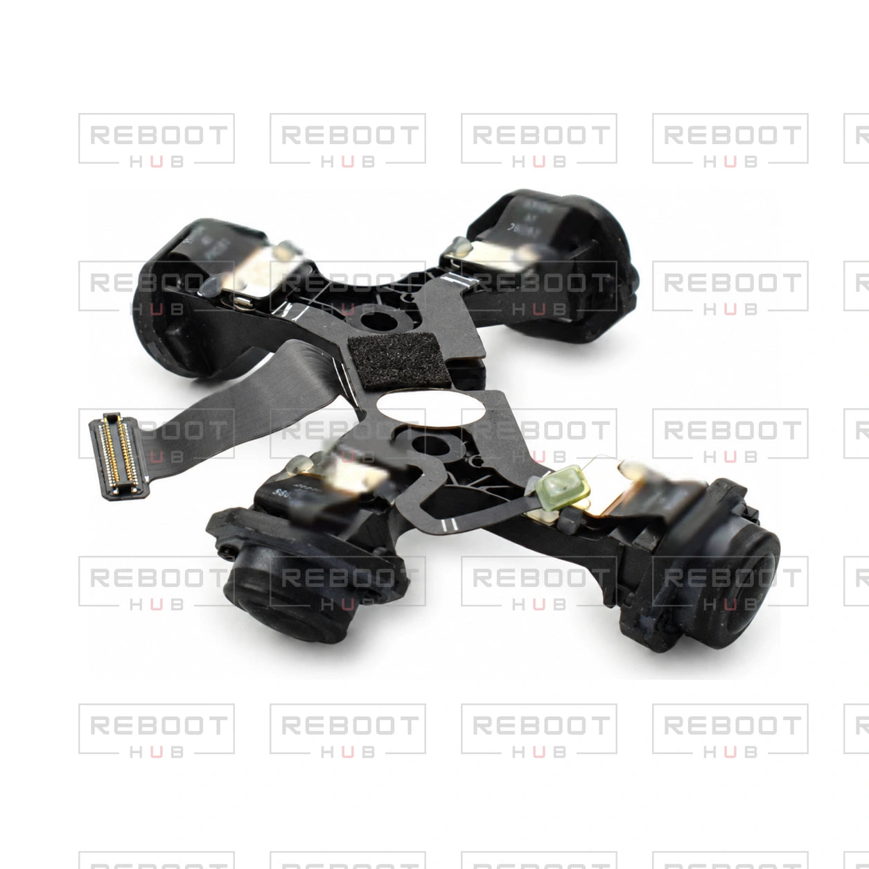 OEM-pulled DJI Mini 4 Pro Front and Rear Vision Module on white with Reboot Hub watermark overlay