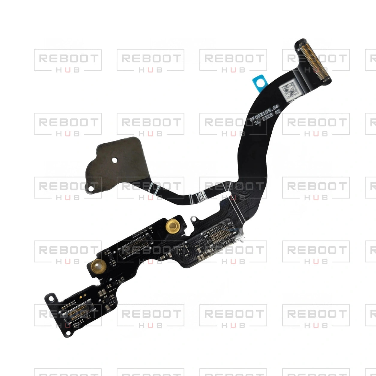 OEM-pulled DJI Mini 4 Pro Downward Vision Flexible Flat Cable on white with Reboot Hub watermark overlay