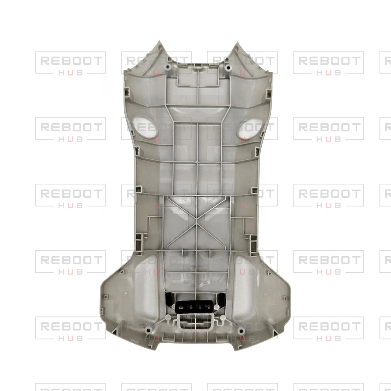 OEM-pulled DJI Mini 4 Pro Upper Shell on white with Reboot Hub watermark overlay
