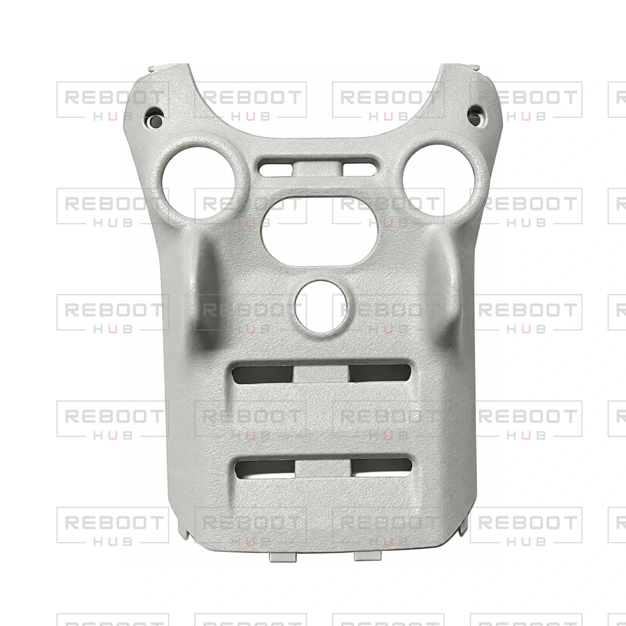 OEM-pulled DJI Mini 4 Pro Bottom Shell on white with Reboot Hub watermark overlay