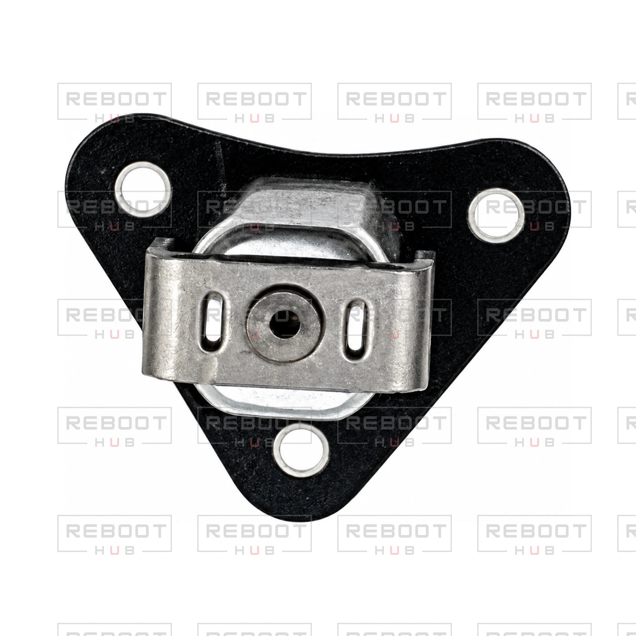 OEM-pulled DJI Mini 4 Pro Front Arm Rotation Axis Left on white with Reboot Hub watermark overlay