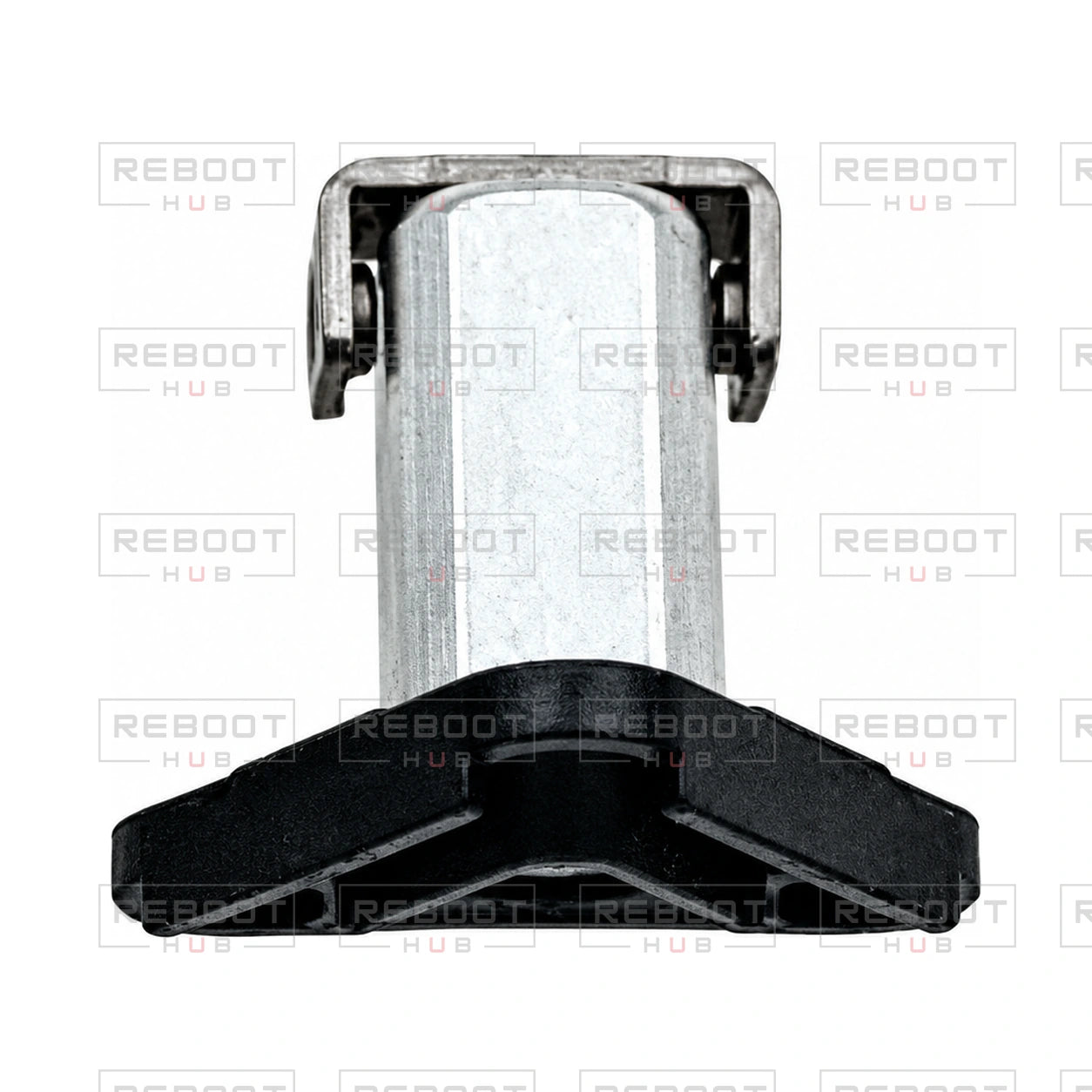 OEM-pulled DJI Mini 4 Pro Front Arm Rotation Axis Right on white with Reboot Hub watermark overlay