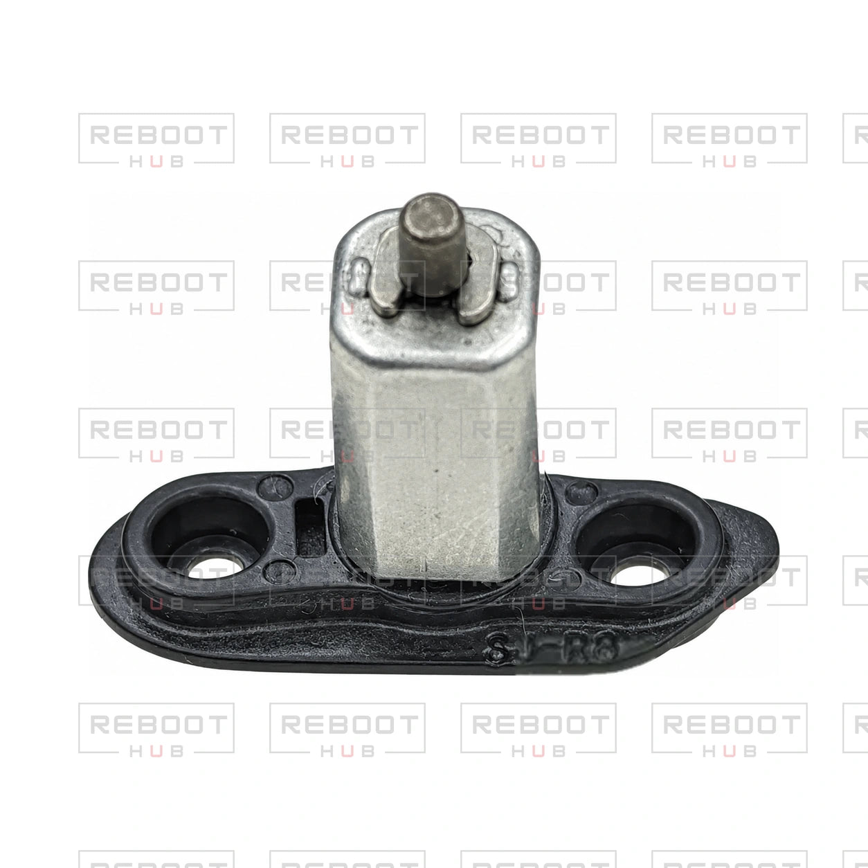 OEM-pulled DJI Mini 4 Pro Rear Arm Rotation Axis Right on white with Reboot Hub watermark overlay