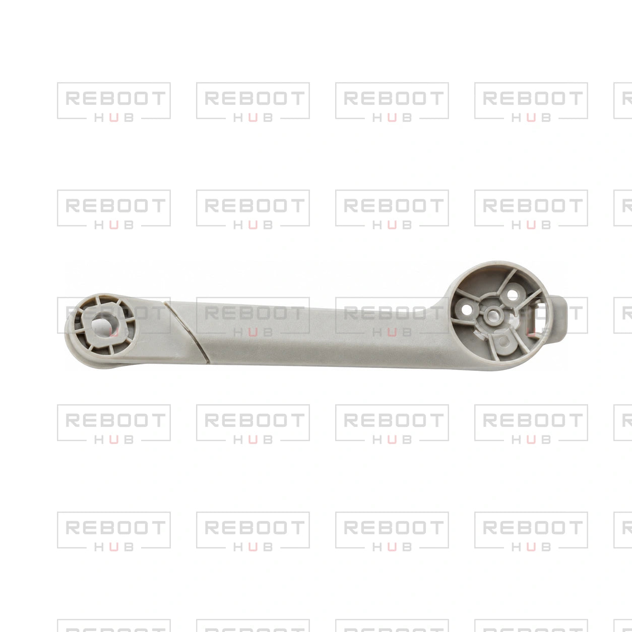 OEM-pulled DJI Mini 4 Pro Rear Arm Shell Left on white with Reboot Hub watermark overlay