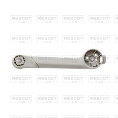 OEM-pulled DJI Mini 4 Pro Rear Arm Shell Left on white with Reboot Hub watermark overlay