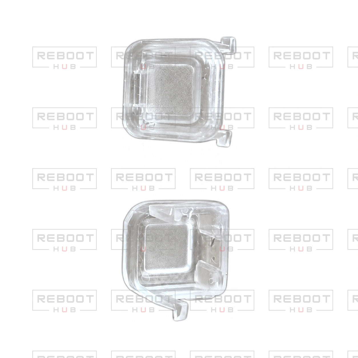 OEM-pulled DJI Mini 4 Pro Arm LED Cover (Pair) on white with Reboot Hub watermark overlay
