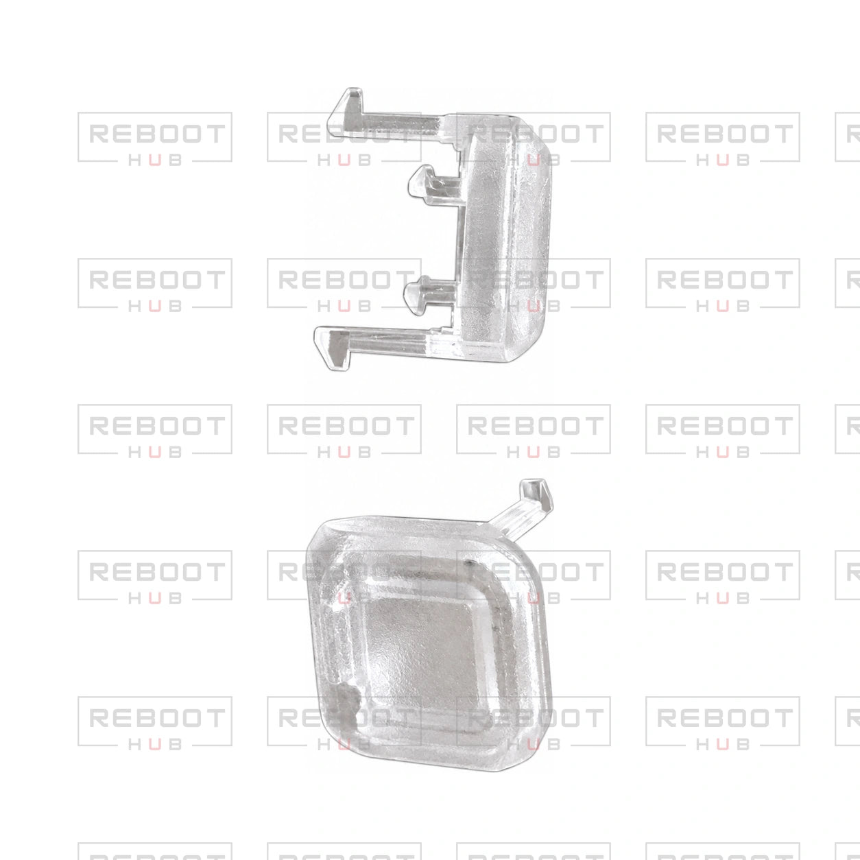 OEM-pulled DJI Mini 4 Pro Arm LED Cover (Pair) on white with Reboot Hub watermark overlay