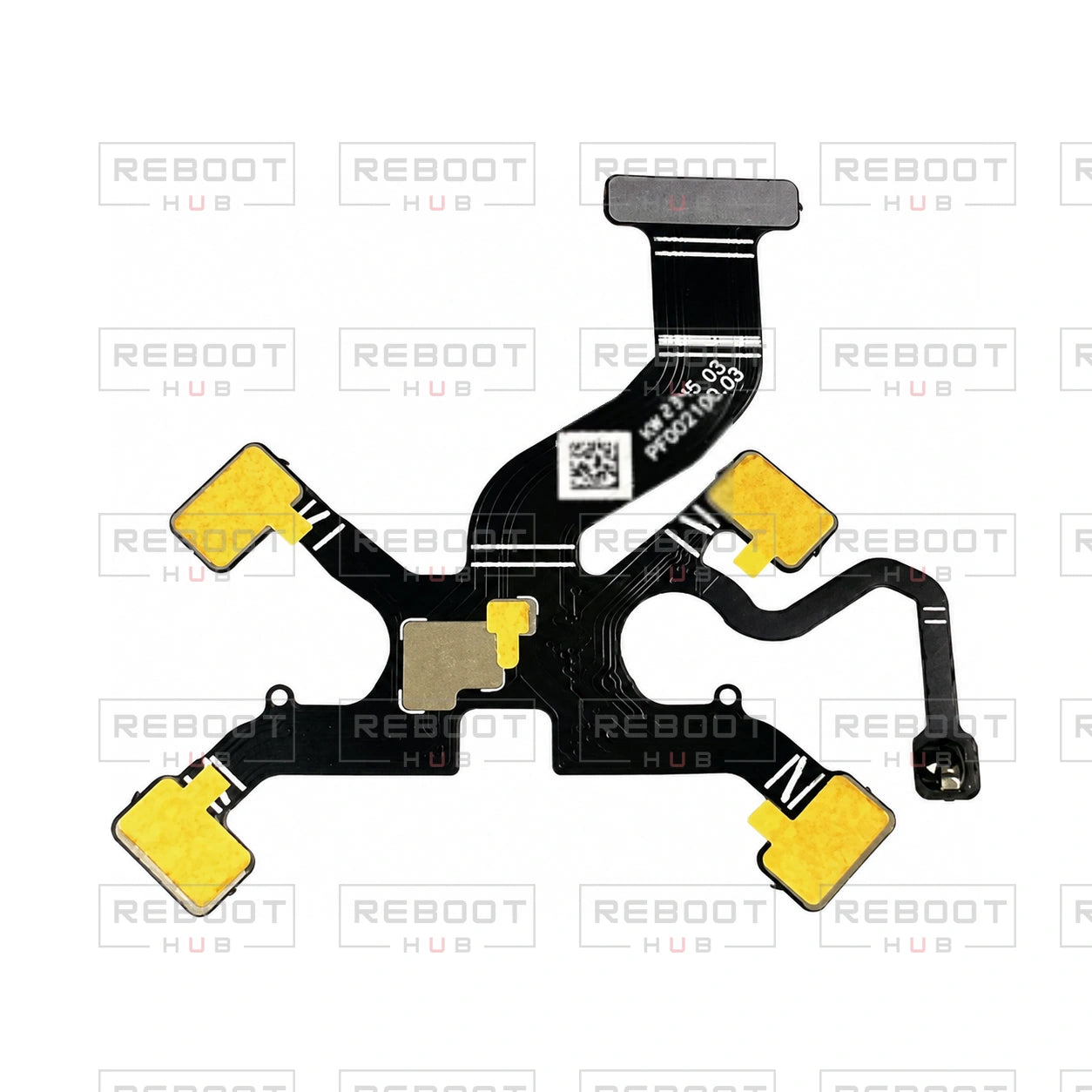 OEM-pulled DJI Mini 4 Pro 7-in-1 Flexible Flat Cable on white with Reboot Hub watermark overlay