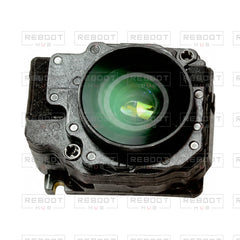 OEM-pulled DJI Mini 4 Pro Camera Lens Core Module on white with Reboot Hub watermark overlay