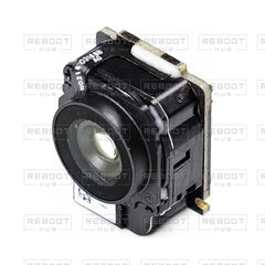 OEM-pulled DJI Mini 4 Pro Camera Lens Core Module on white with Reboot Hub watermark overlay