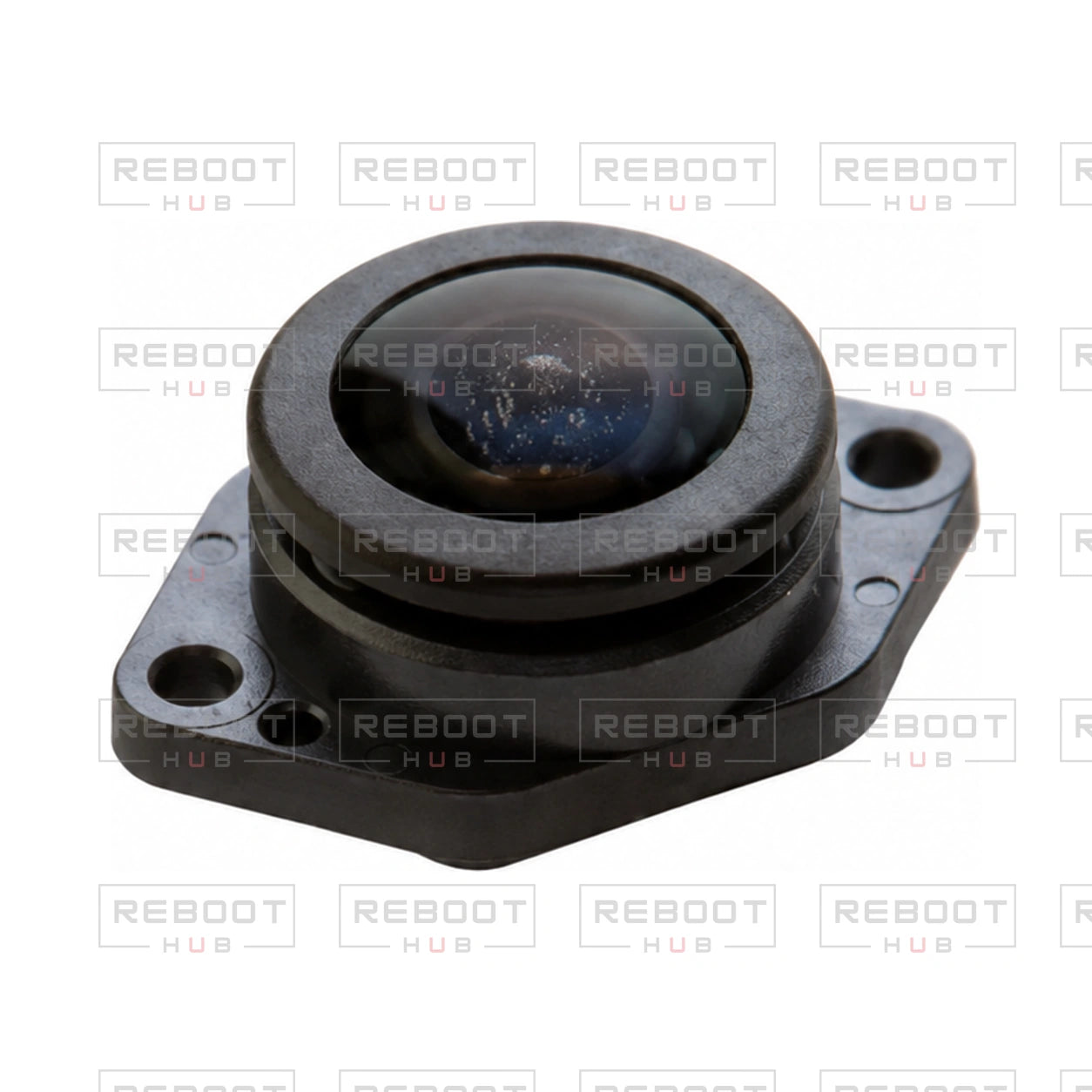 OEM-pulled DJI Mini 4 Pro Vision Lens Glass with Housing on white with Reboot Hub watermark overlay