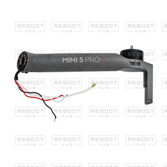 OEM-pulled DJI Mini 5 Pro Front Arm Left on white with Reboot Hub watermark overlay