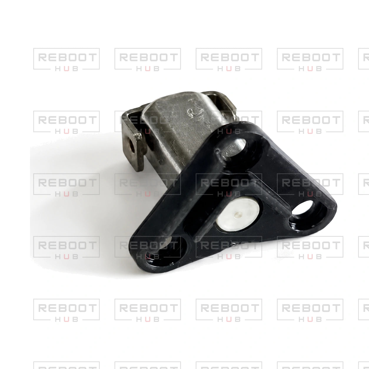 OEM-pulled DJI Mini 5 Pro Front Arm Rotation Axis Right on white with Reboot Hub watermark overlay