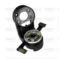 OEM-pulled DJI Mini 5 Pro Gimbal Yaw Motor, first genuine view on white with Reboot Hub watermark overlay