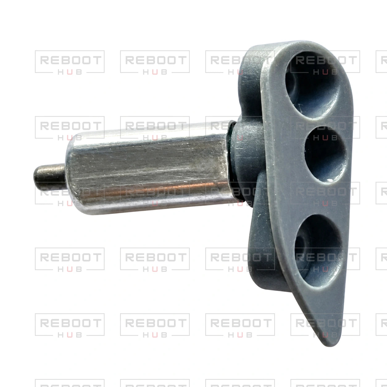 OEM-pulled DJI Mini 5 Pro Rear Arm Rotation Axis Left on white with Reboot Hub watermark overlay