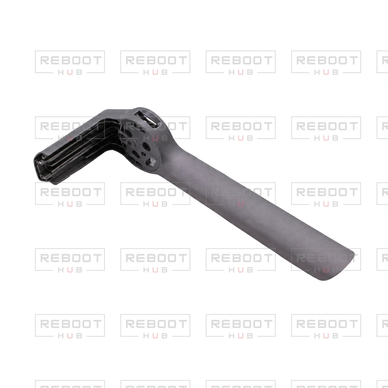 OEM-pulled DJI Mini 5 Pro Front Arm Rear Section Shell Right on white with Reboot Hub watermark overlay