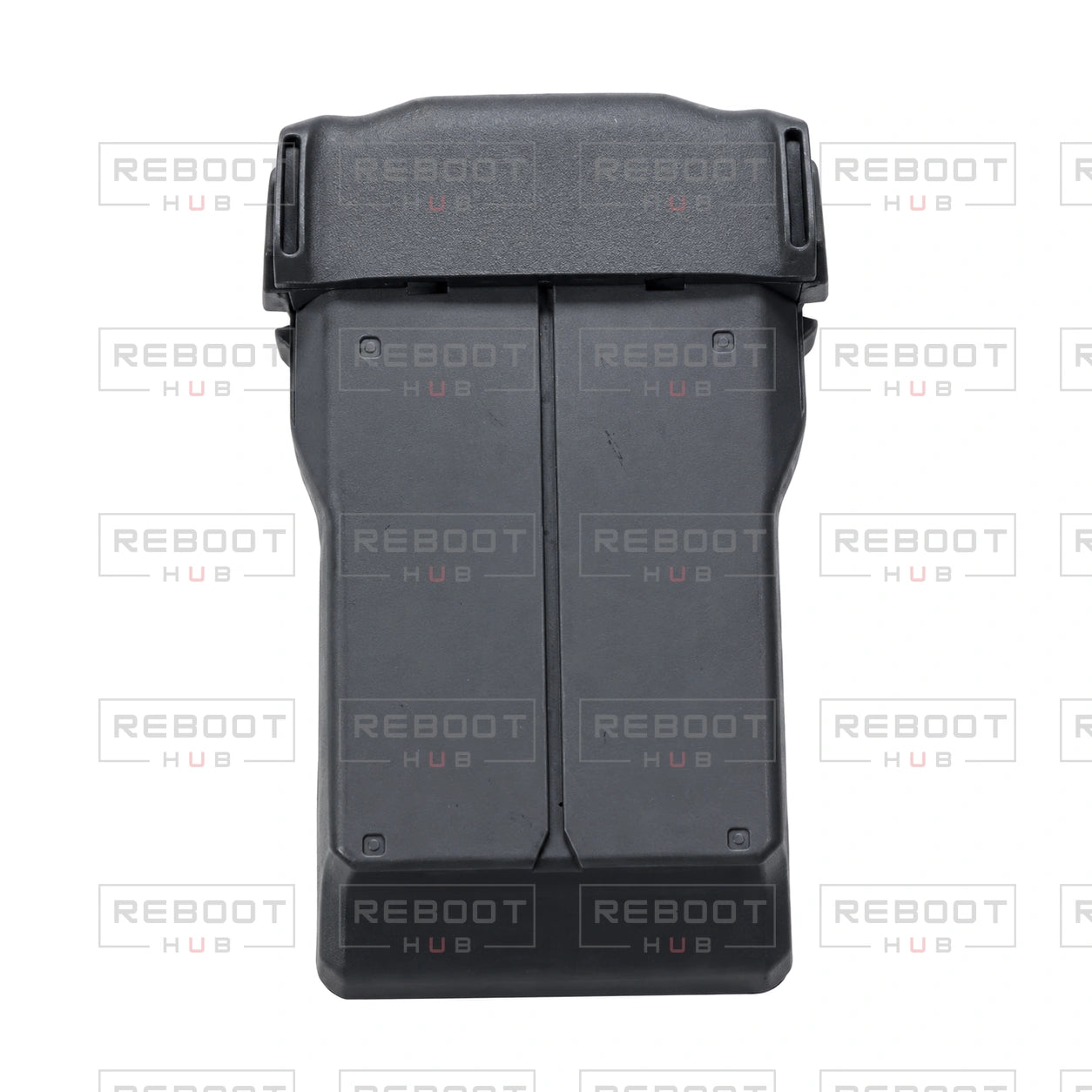 OEM-pulled DJI Mini 5 Pro Battery Cover on white with Reboot Hub watermark overlay