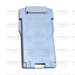 OEM-pulled DJI Mini 5 Pro Battery Cover on white with Reboot Hub watermark overlay