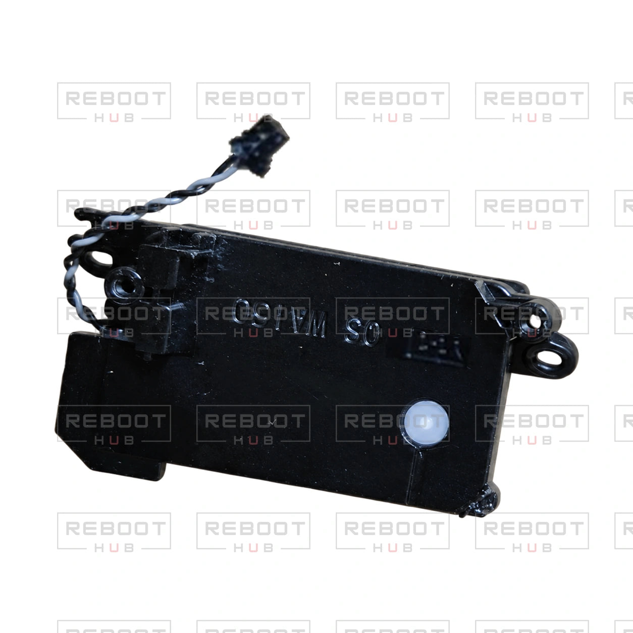OEM-pulled DJI Mini 5 Pro Speaker Module on white with Reboot Hub watermark overlay