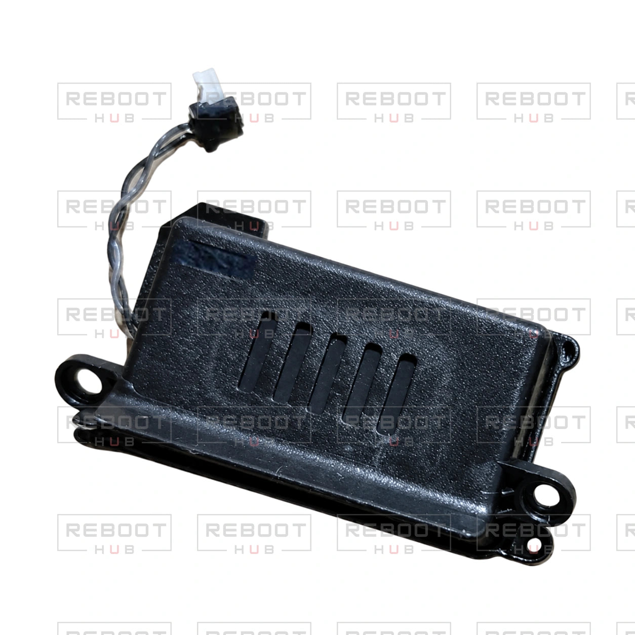 OEM-pulled DJI Mini 5 Pro Speaker Module on white with Reboot Hub watermark overlay