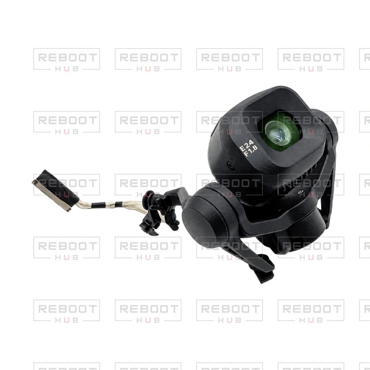 OEM-pulled DJI Mini 5 Pro Gimbal Camera Assembly on white with Reboot Hub watermark overlay