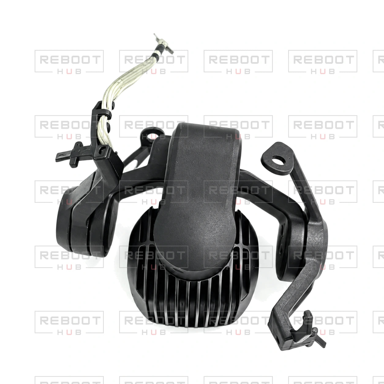 OEM-pulled DJI Mini 5 Pro Gimbal Axis Arm Assembly on white with Reboot Hub watermark overlay