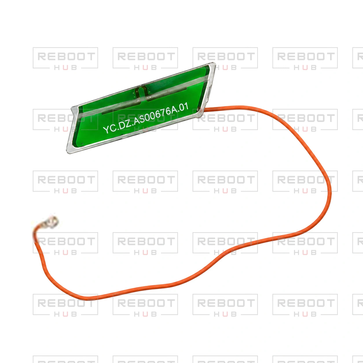 OEM-pulled DJI Mini 5 Pro Rear Arm Antenna Right on white with Reboot Hub watermark overlay