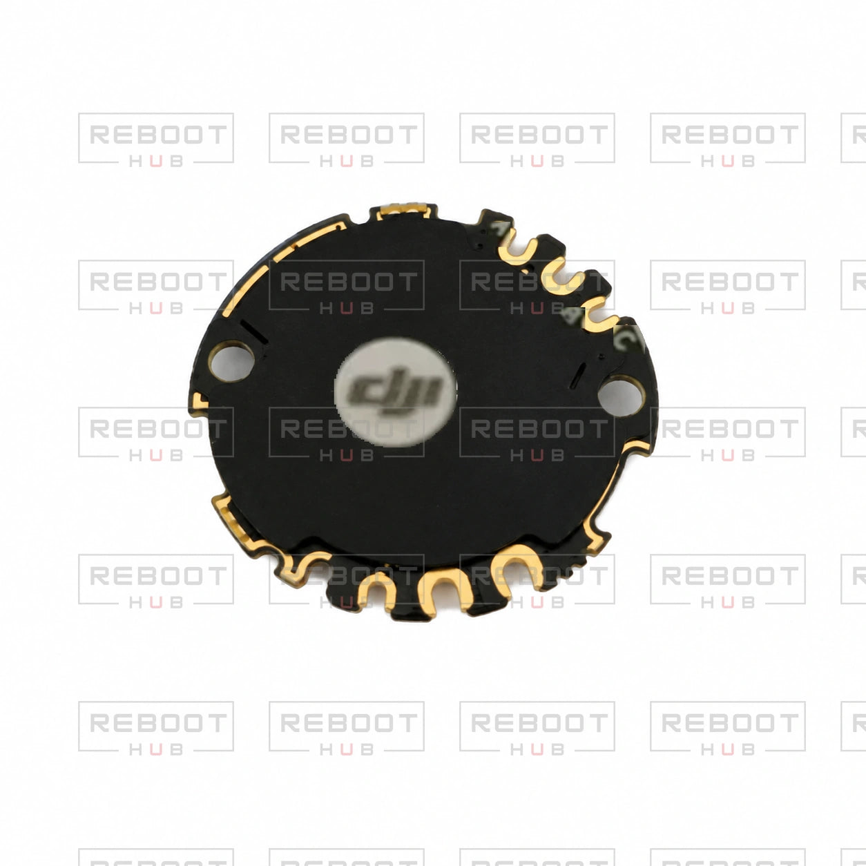 OEM-pulled DJI Spark ESC Board on white with Reboot Hub watermark overlay