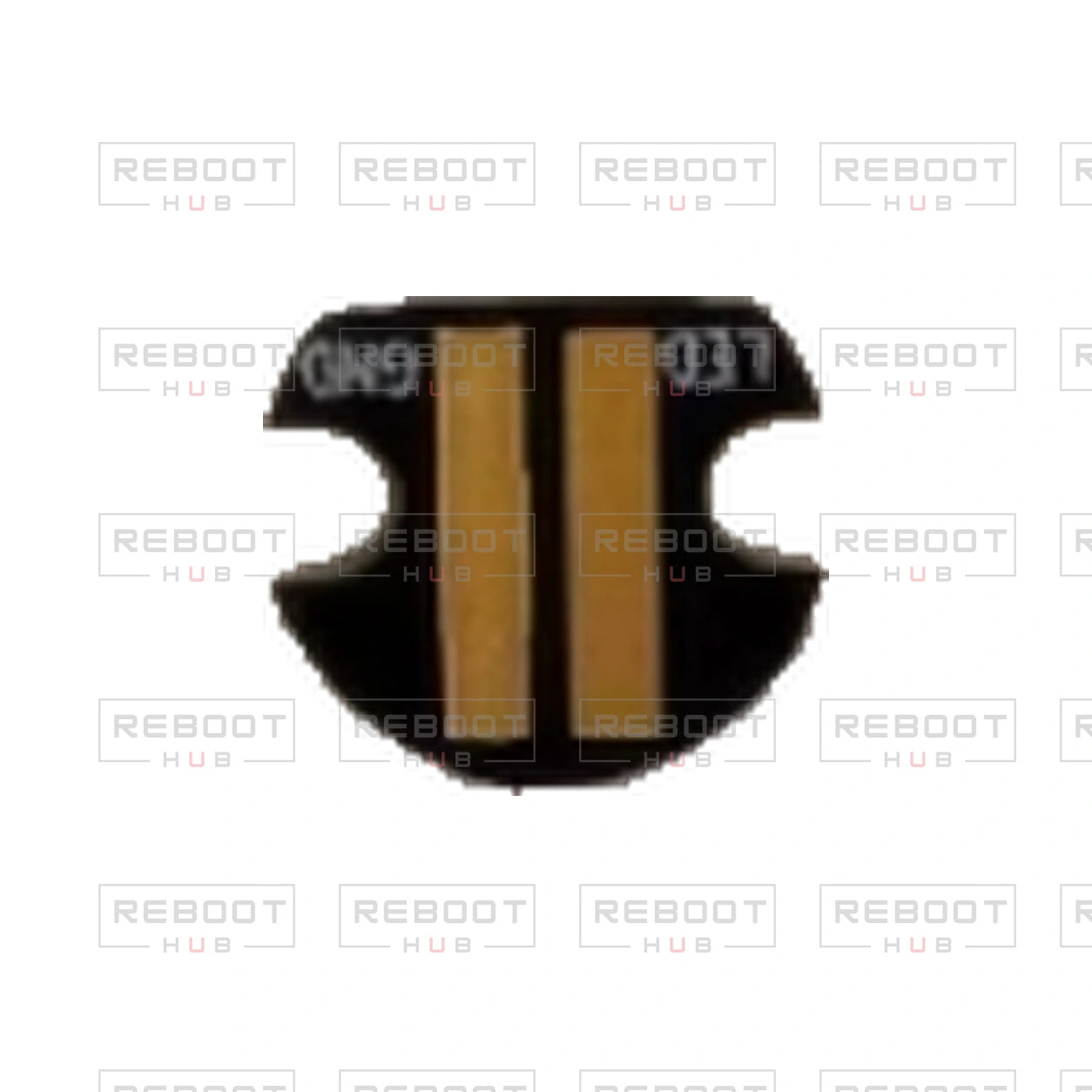 OEM-pulled DJI Air 2S Lower Cover Auxiliary Light on white with Reboot Hub watermark overlay — source view 2
