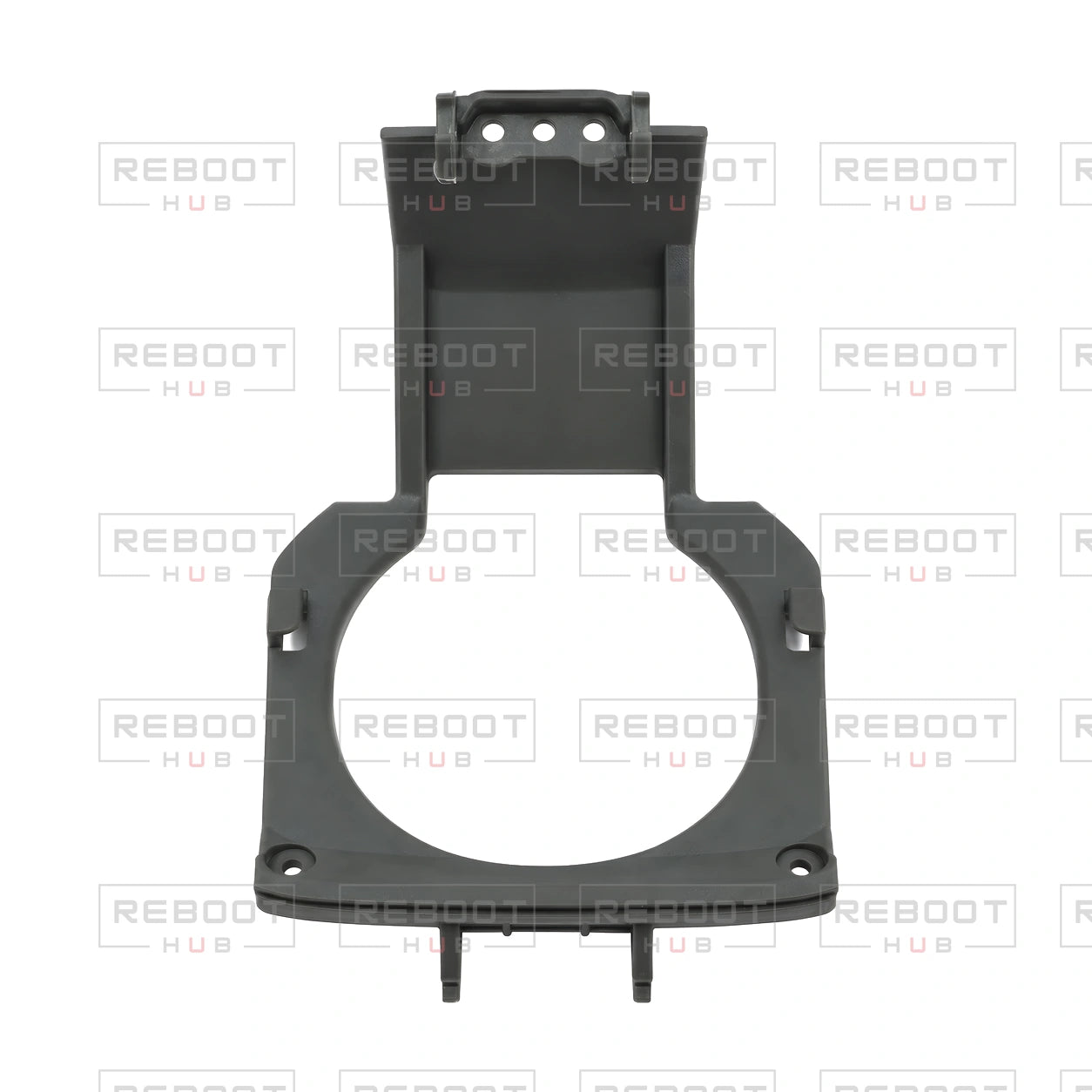 OEM-pulled DJI Mavic 2 Pro / Mavic 2 Zoom Upper Gimbal Damper Bracket – shared repair part on white with Reboot Hub watermark overlay