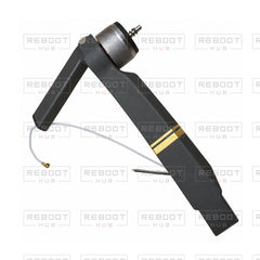 OEM-pulled DJI Mavic Pro Front Arm Left, photographed view 51, on white with Reboot Hub watermark overlay
