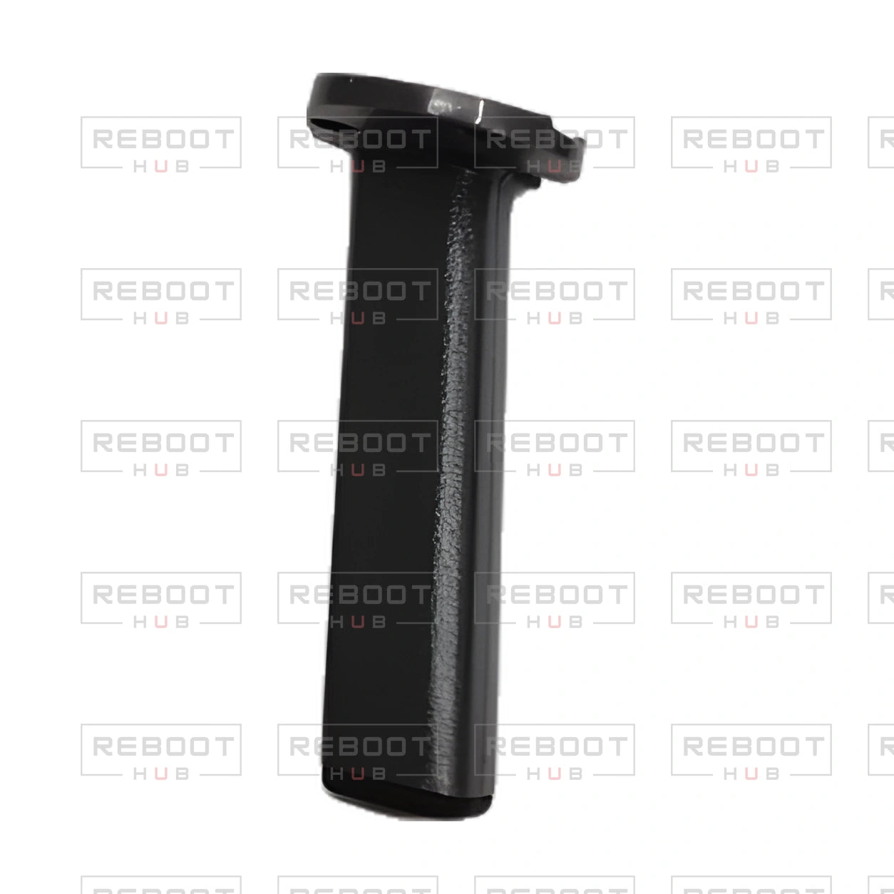 OEM-pulled DJI Mavic Pro Front Landing Gear Left, photographed view 56, on white with Reboot Hub watermark overlay
