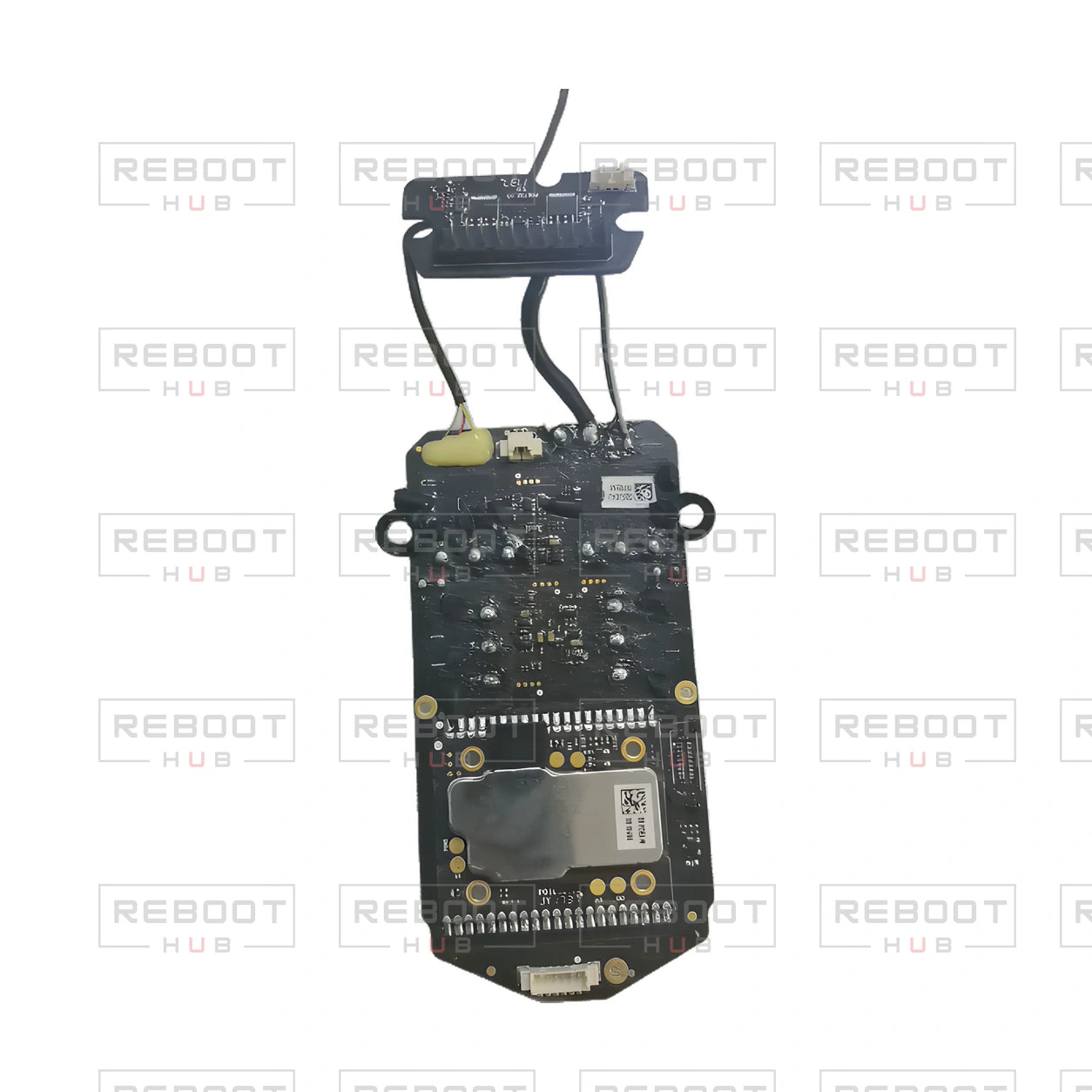 OEM-pulled DJI Mavic Pro ESC Board with IMU, photographed view 102, on white with Reboot Hub watermark overlay