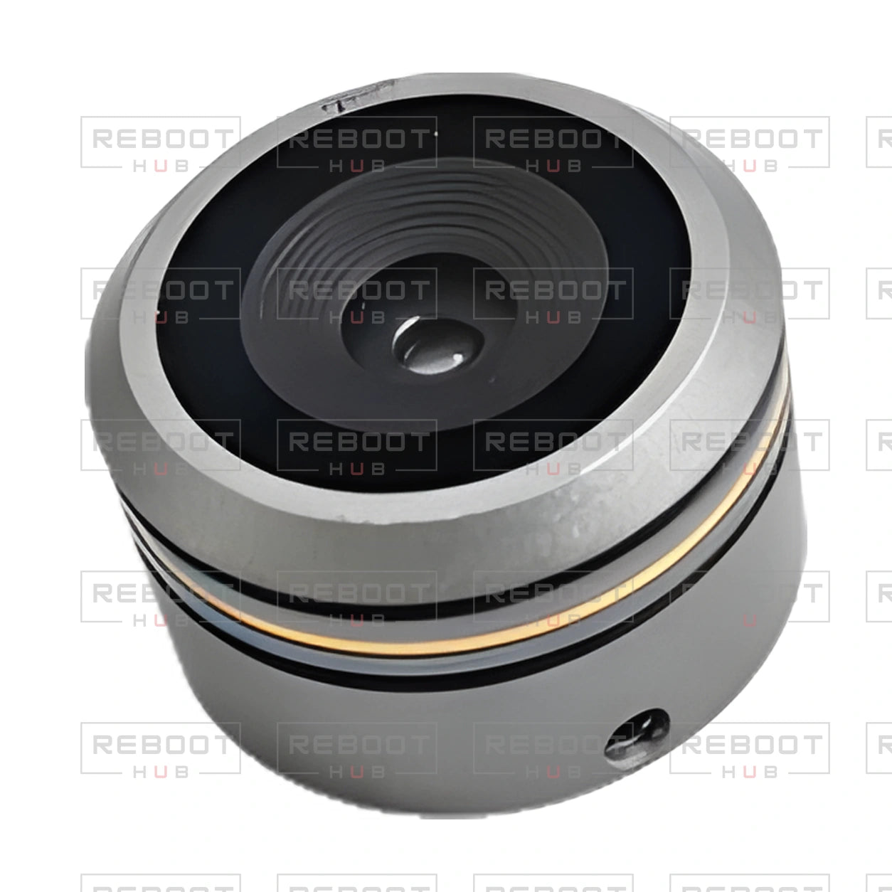OEM-pulled DJI Mavic Pro / Mavic Pro Platinum Camera Core, photographed view 109, on white with Reboot Hub watermark overlay