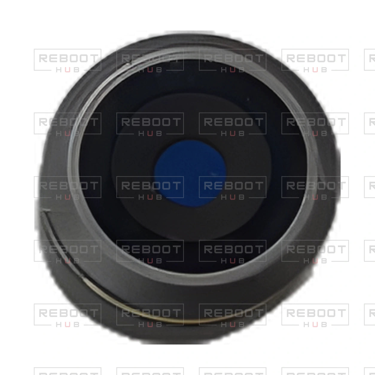 OEM-pulled DJI Mavic Pro / Mavic Pro Platinum Camera Lens Cover, photographed view 113, on white with Reboot Hub watermark overlay