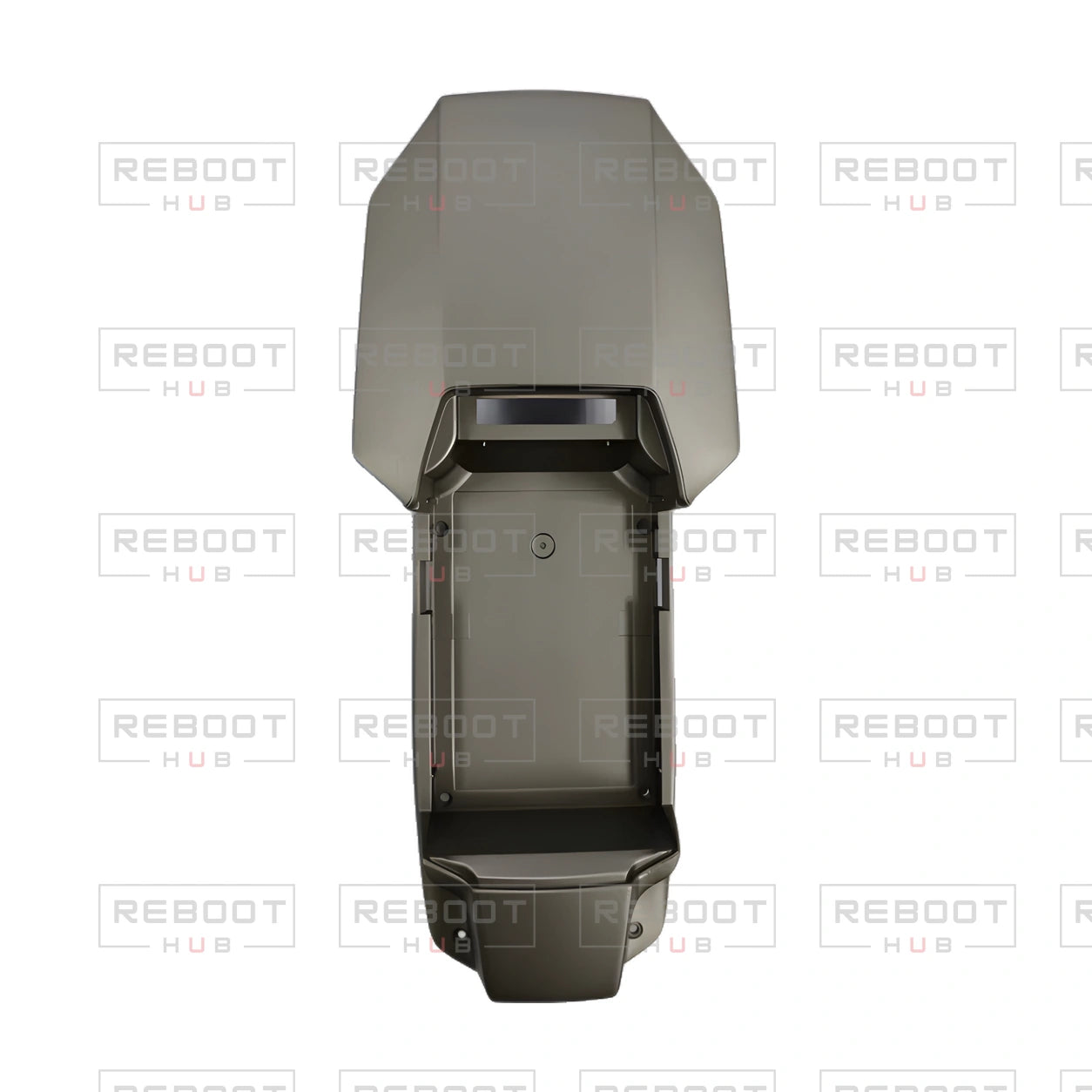 OEM-pulled DJI Mavic Pro Platinum Upper Shell, photographed view 122, on white with Reboot Hub watermark overlay