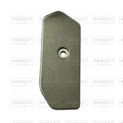 OEM-pulled DJI Mavic Pro Platinum Front Arm Rotation Axis Cover Right, photographed view 142, on white with Reboot Hub watermark overlay
