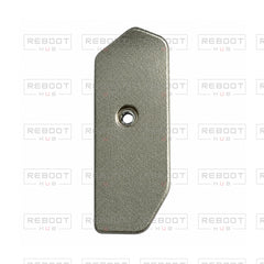 OEM-pulled DJI Mavic Pro Platinum Front Arm Rotation Axis Cover Left, photographed view 143, on white with Reboot Hub watermark overlay