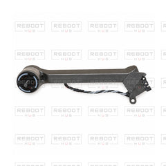 OEM-pulled DJI Mavic Pro Platinum Rear Arm Left, photographed view 145, on white with Reboot Hub watermark overlay