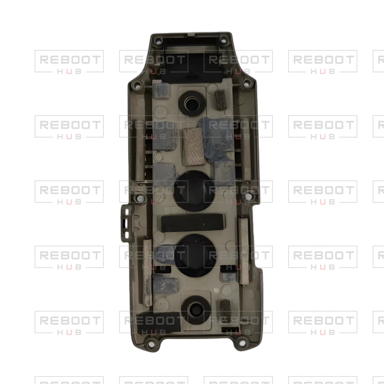 OEM-pulled DJI Mavic Pro Platinum Bottom Shell, photographed view 156, on white with Reboot Hub watermark overlay