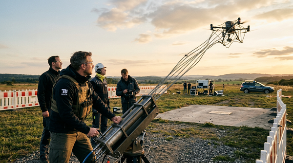 German Researchers Fire Steel Chains to Down Drones