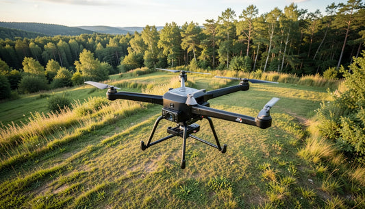 Best DJI Drone for Hotel Inventory Management During Monsoon - drone conducting inventory scan inside warehouse facility