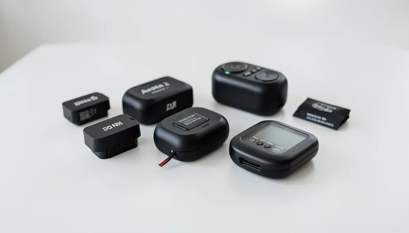 DJI Avata 2 kit, identified batteries and recovery route prepared for a Polish winter FPV session