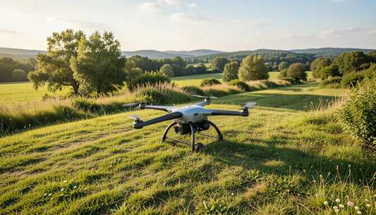 DJI Fly App China Version Altitude Override Password Explain - drone flying at high altitude over mountainous terrain
