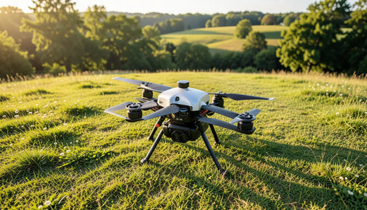 How Quiet Is the DJI Air 3 Decibel Levels for Real Estate Fi - quiet drone hovering over peaceful outdoor setting