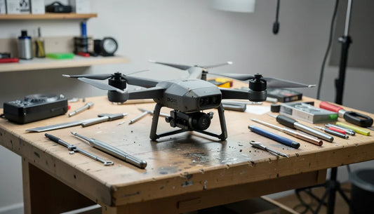 How to Detect Hidden Crash Damage on a DJI Drone Refurbished - inspected pre-owned drone product photography display