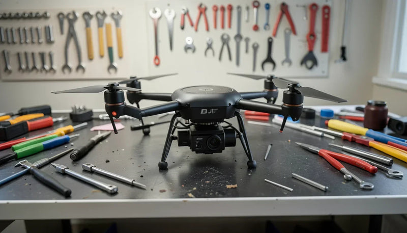 Post-incident drone evidence brief with exact kit, visible condition, diagnostic scope and current-review records