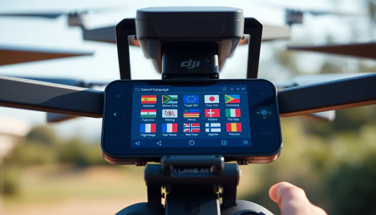 How to Change DJI Drone Language from Chinese to Spanish - drone controller language selection menu